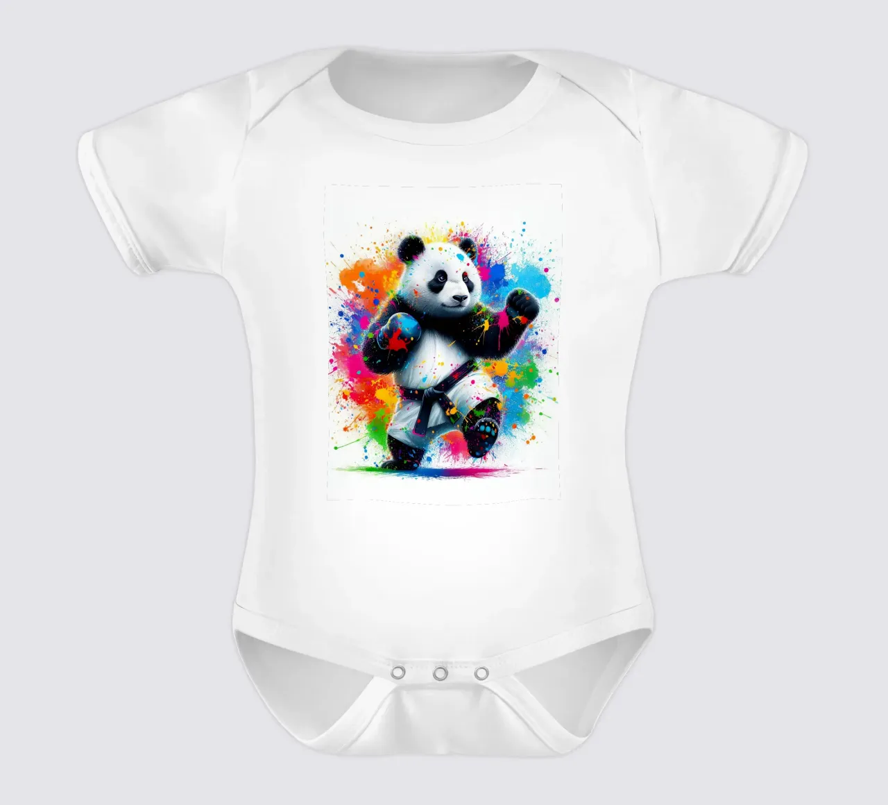 Orso panda karateka body neonato maniche corte da 🎁 ARTVI-SHOP