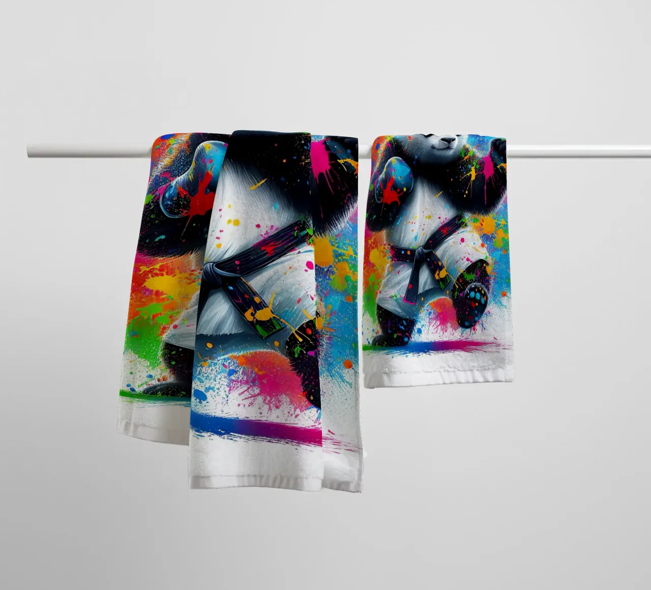 Orso panda karateka asciugamano da bagno da 🎁 ARTVI-SHOP
