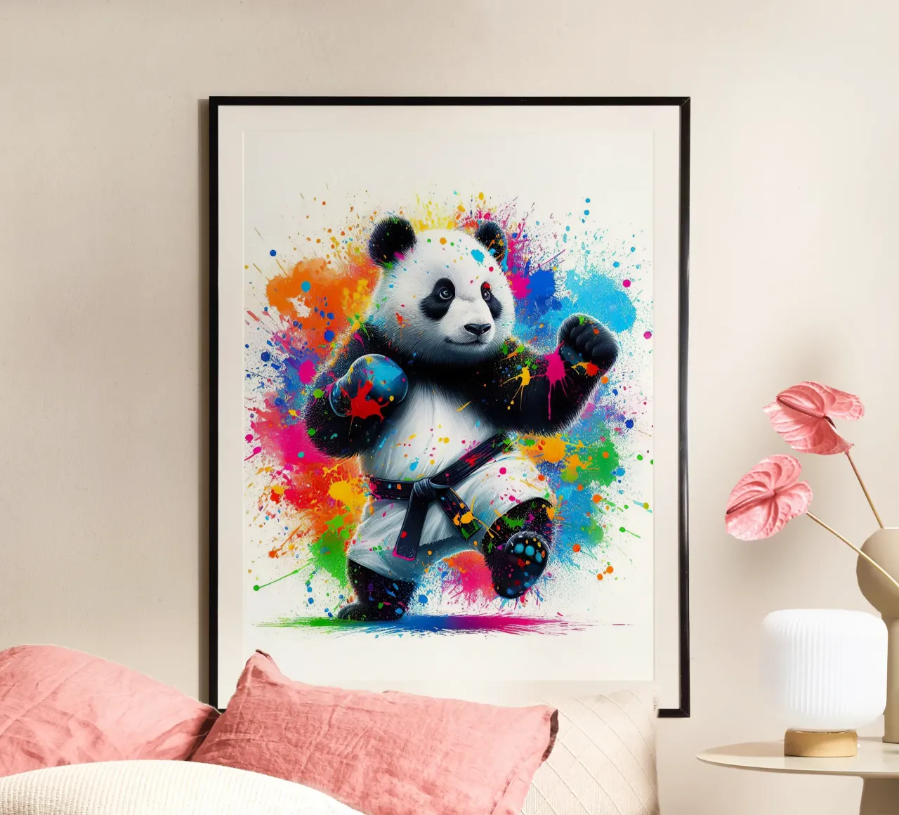 Orso panda karateka carta hahnemühle da 🎁 ARTVI-SHOP