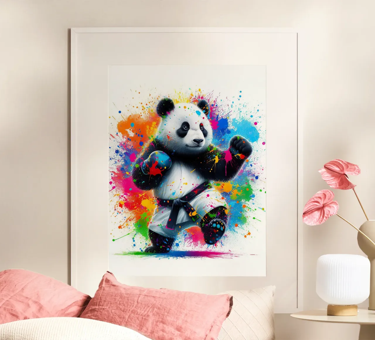 Orso panda karateka carta hahnemühle da 🎁 ARTVI-SHOP