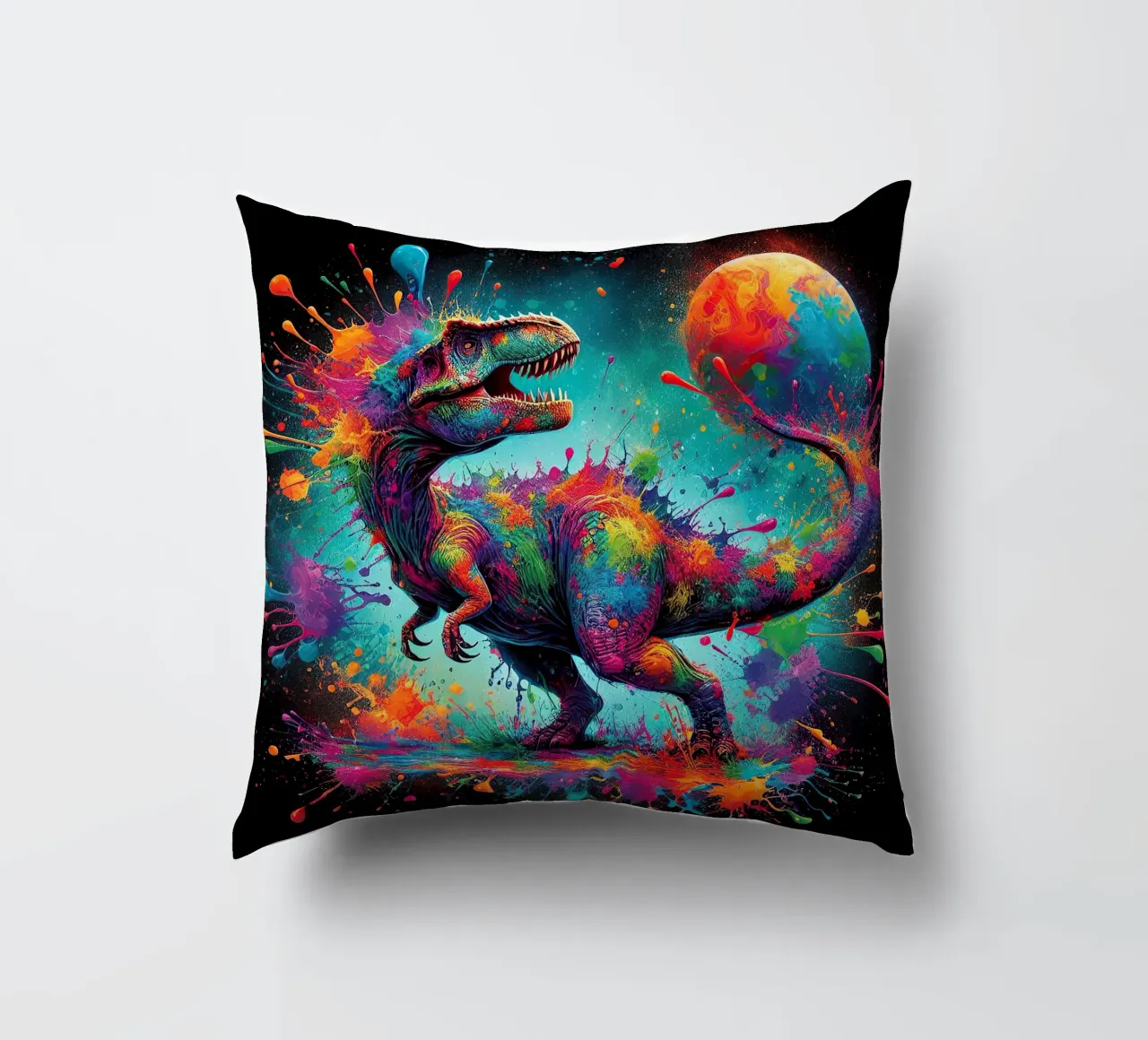 Dinosauro ad acquerello cuscino da 🎁 ARTVI-SHOP
