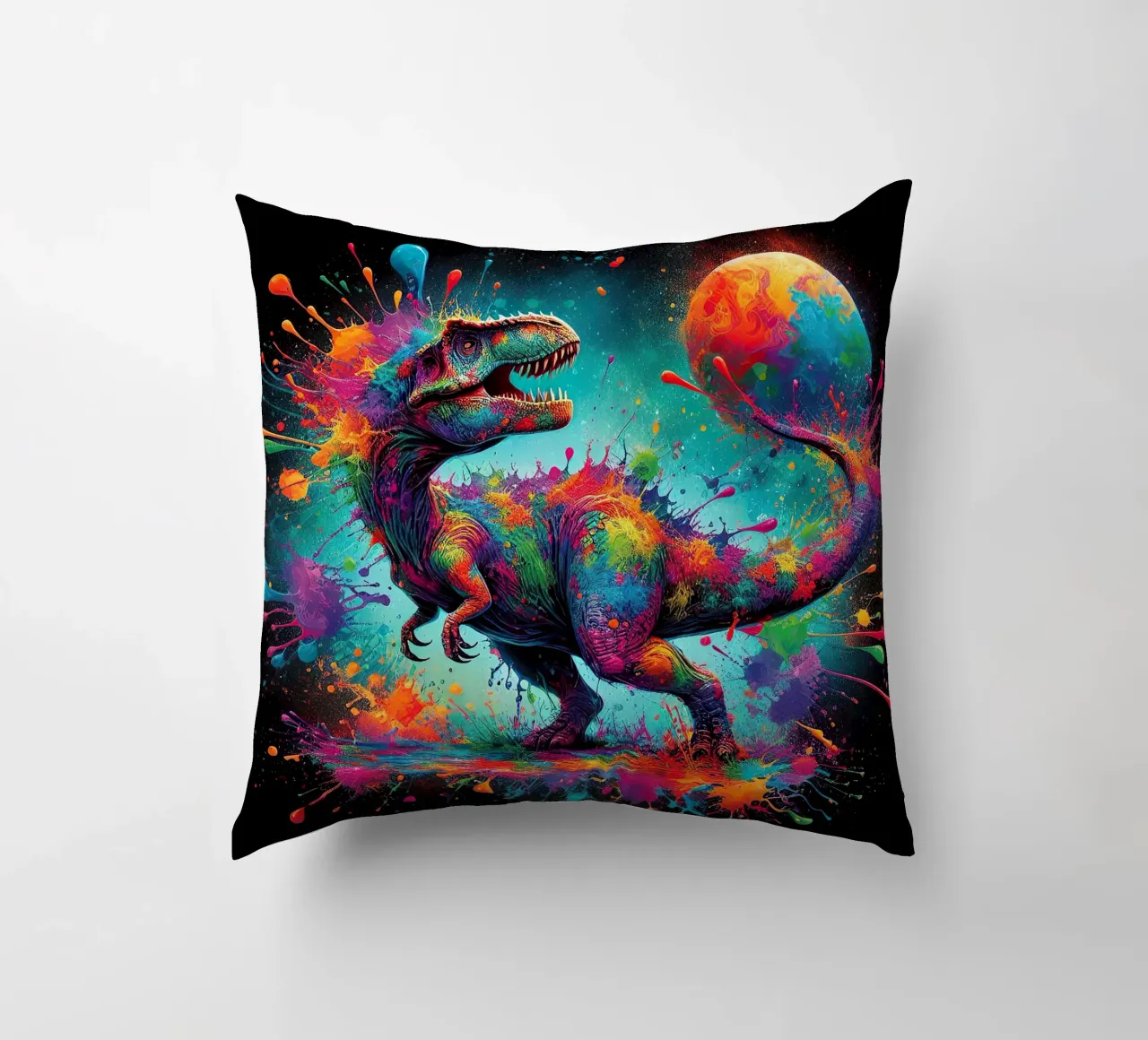 Dinosauro ad acquerello cuscino da 🎁 ARTVI-SHOP