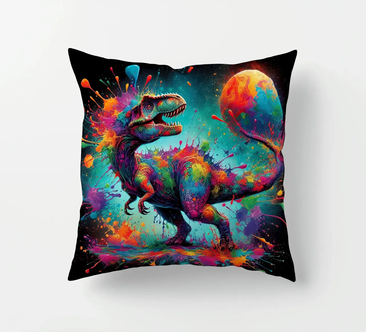 Dinosauro ad acquerello cuscino da 🎁 ARTVI-SHOP