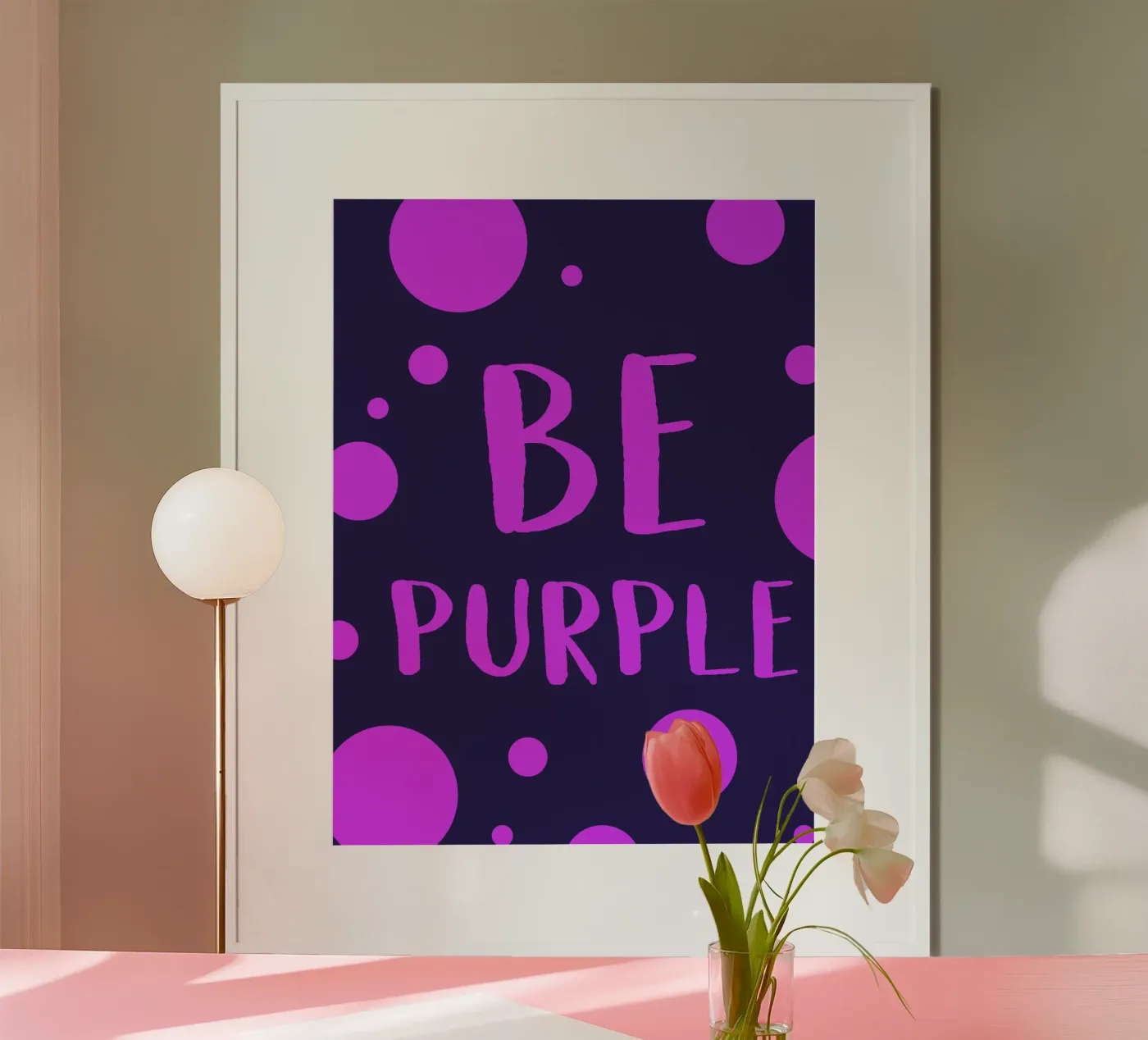Be purple poster da HI! there
