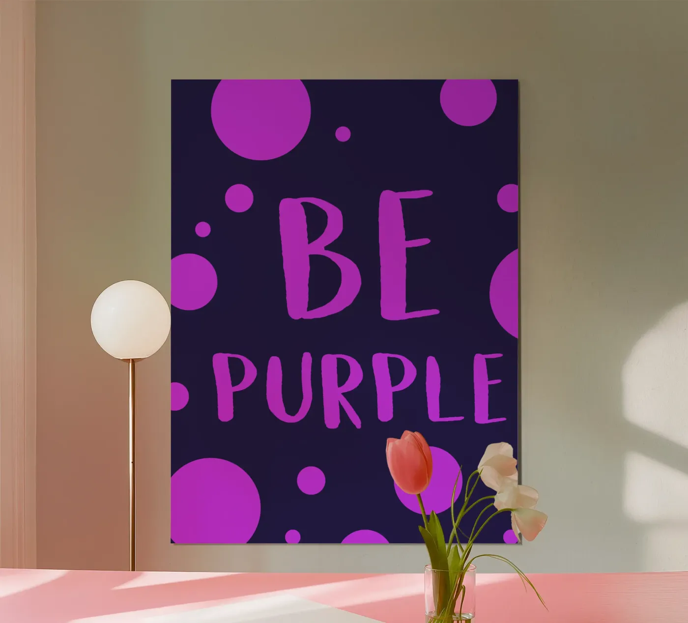 Be purple poster da HI! there