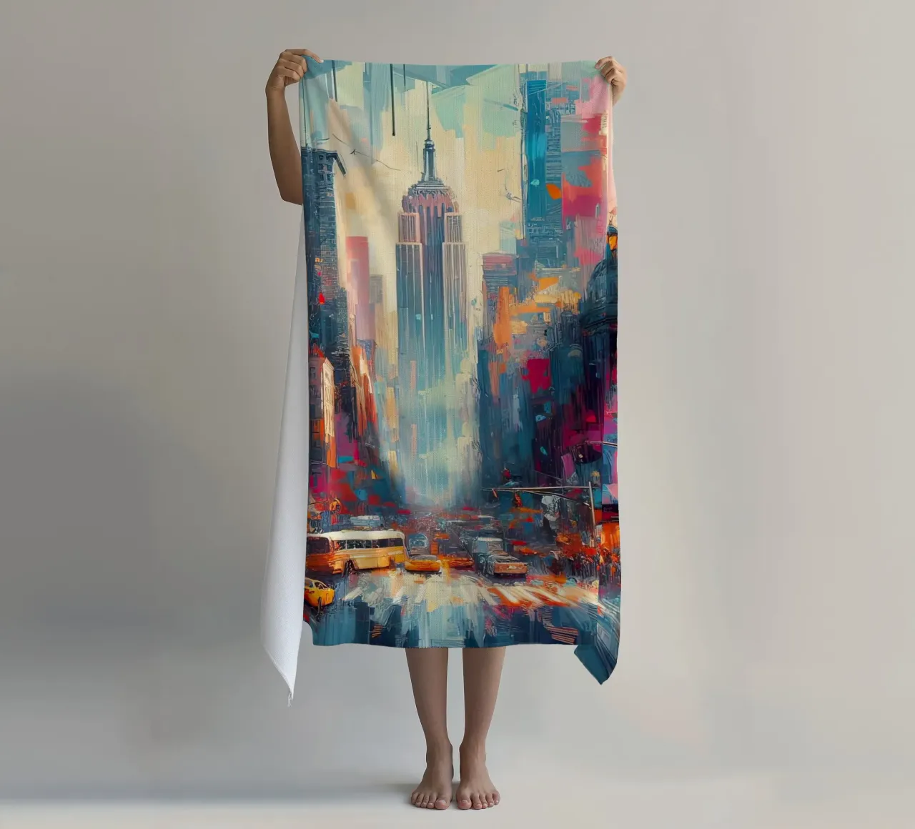 Acquerello di New York telo mare da 🎁 ARTVI-SHOP