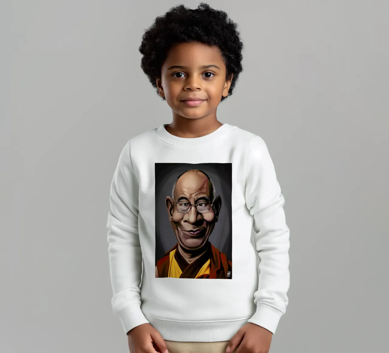 Dalai Lama felpa bambino da Rob Art | Illustration