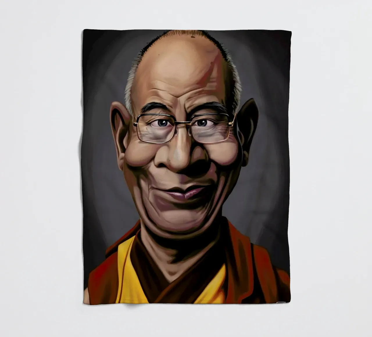 Dalai Lama coperta in pile da Rob Art | Illustration