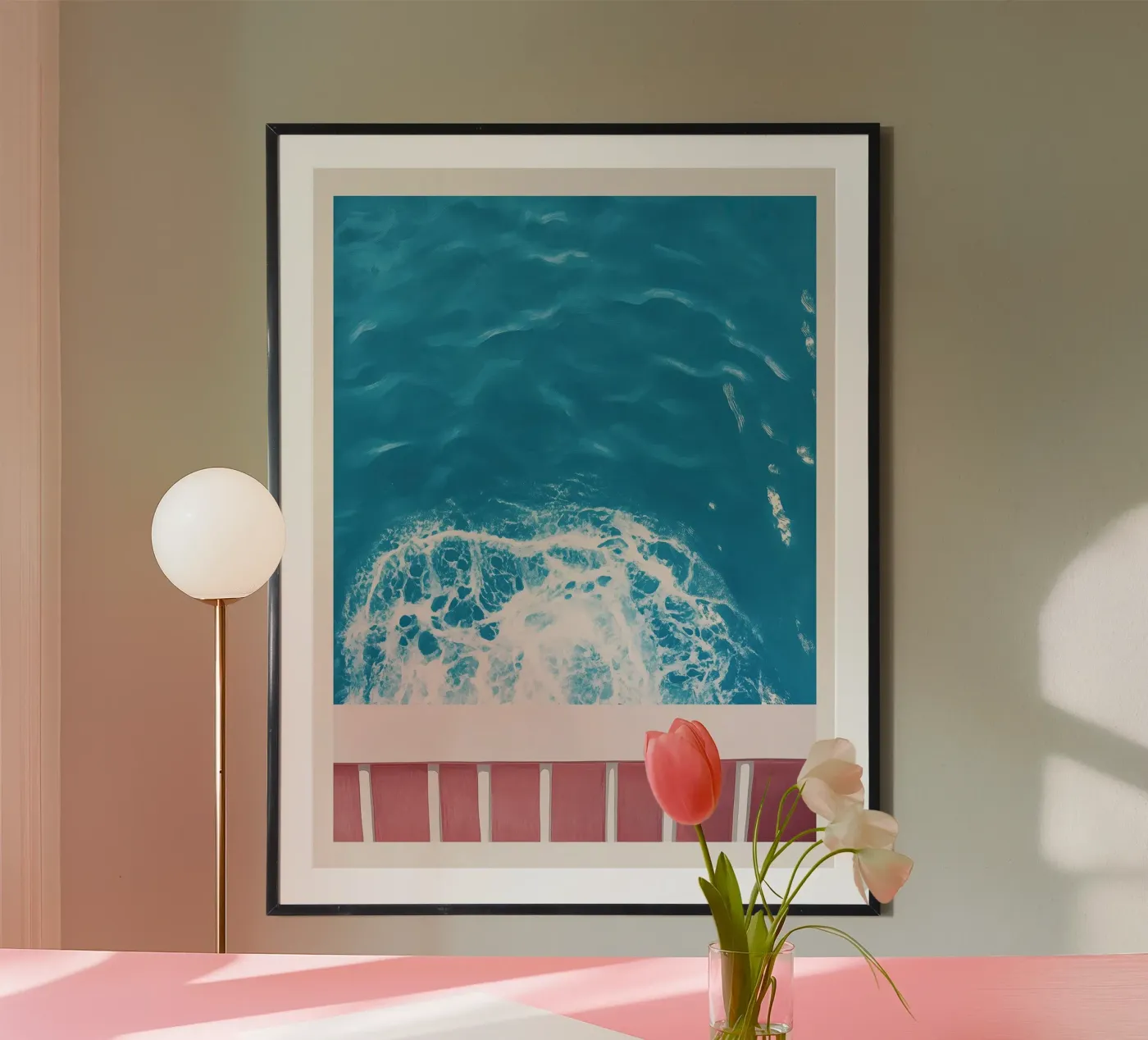 Minimal Ocean Poolside Poster von Ciao Bella