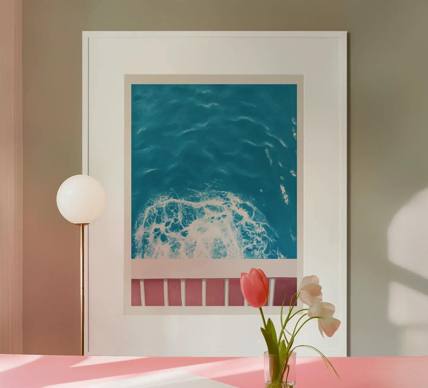 Minimal Ocean Poolside Poster von Ciao Bella