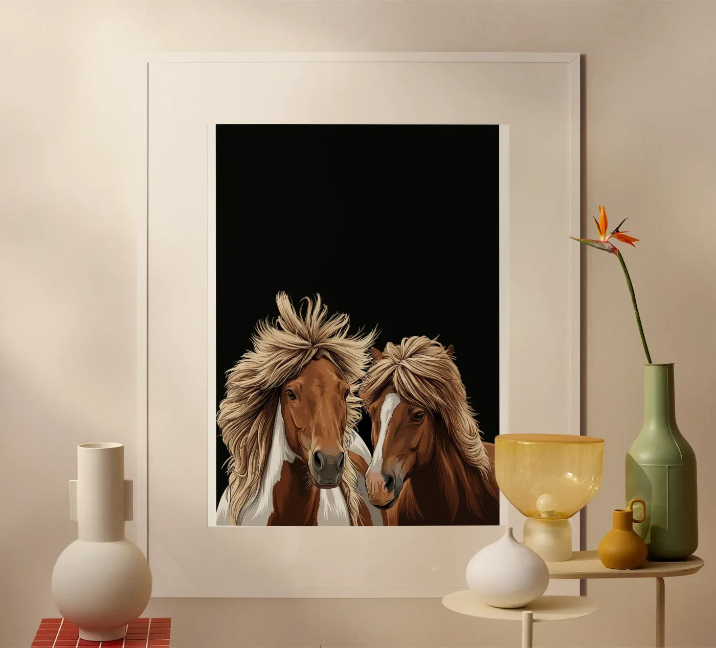 Horse poster van mr vector