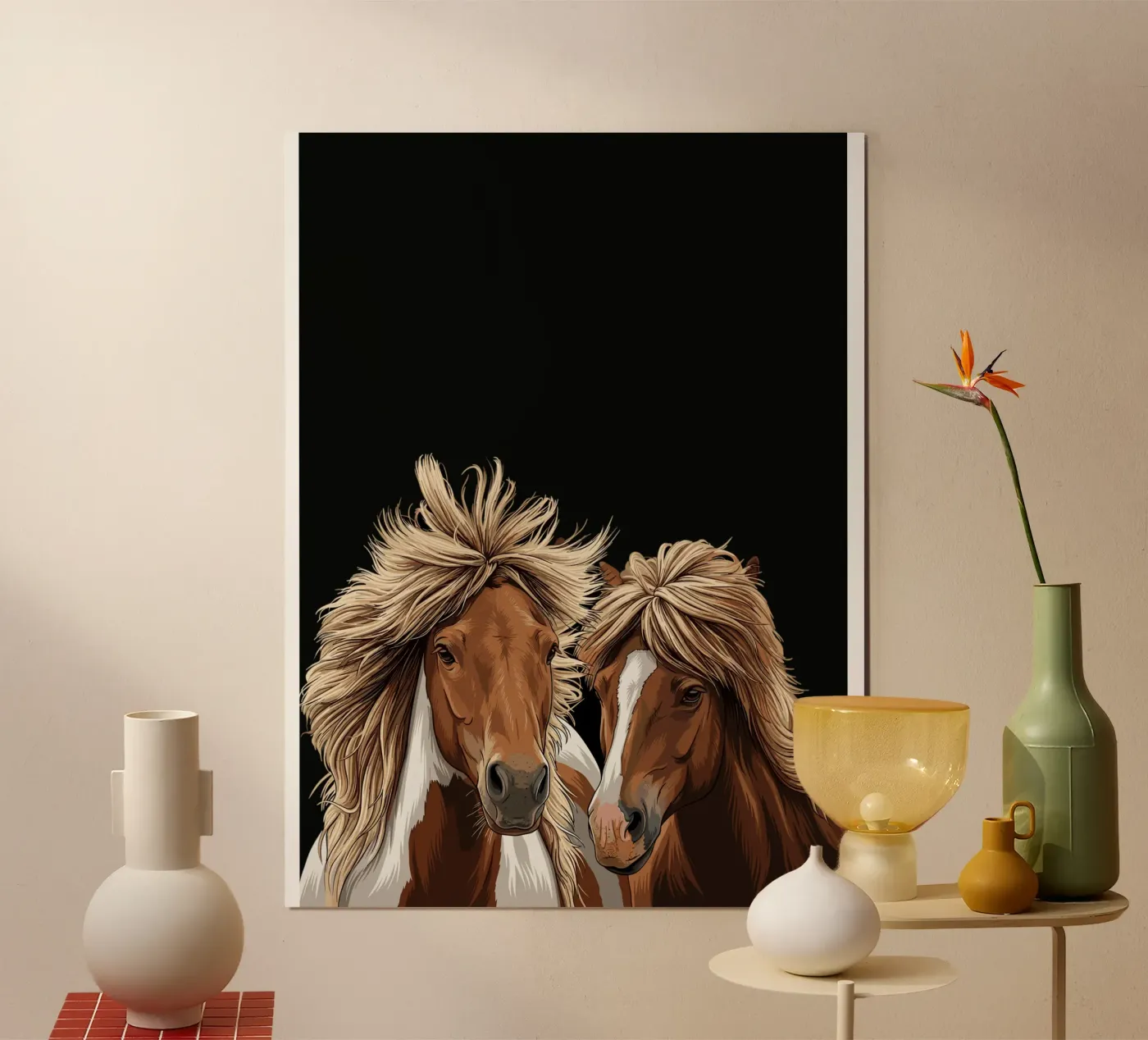Horse poster van mr vector