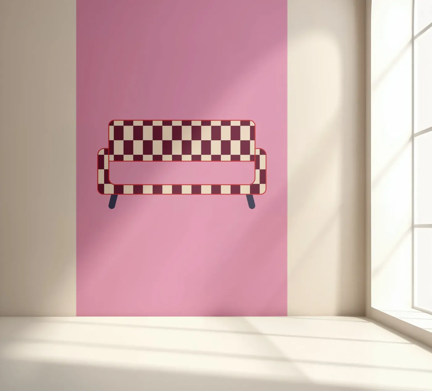 Checked Sofa fotobehang van janamossmann