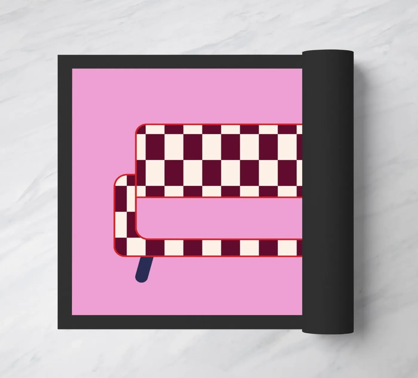 Checked Sofa Fußmatte von janamossmann
