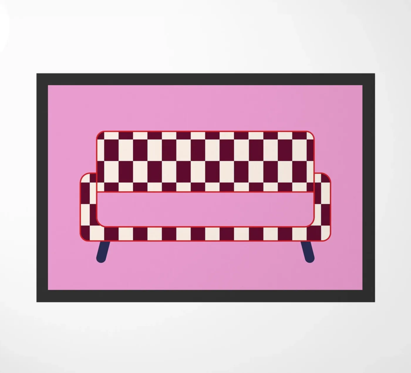 Checked Sofa Fußmatte von janamossmann