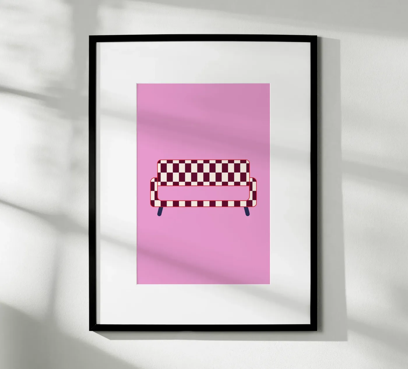 Checked Sofa Poster von janamossmann