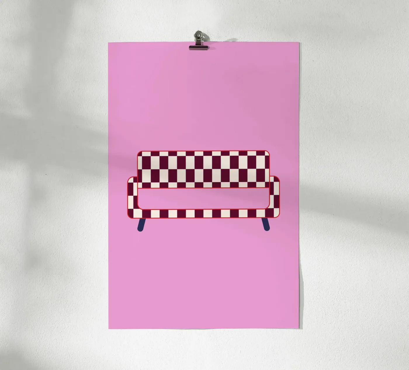Checked Sofa Poster von janamossmann