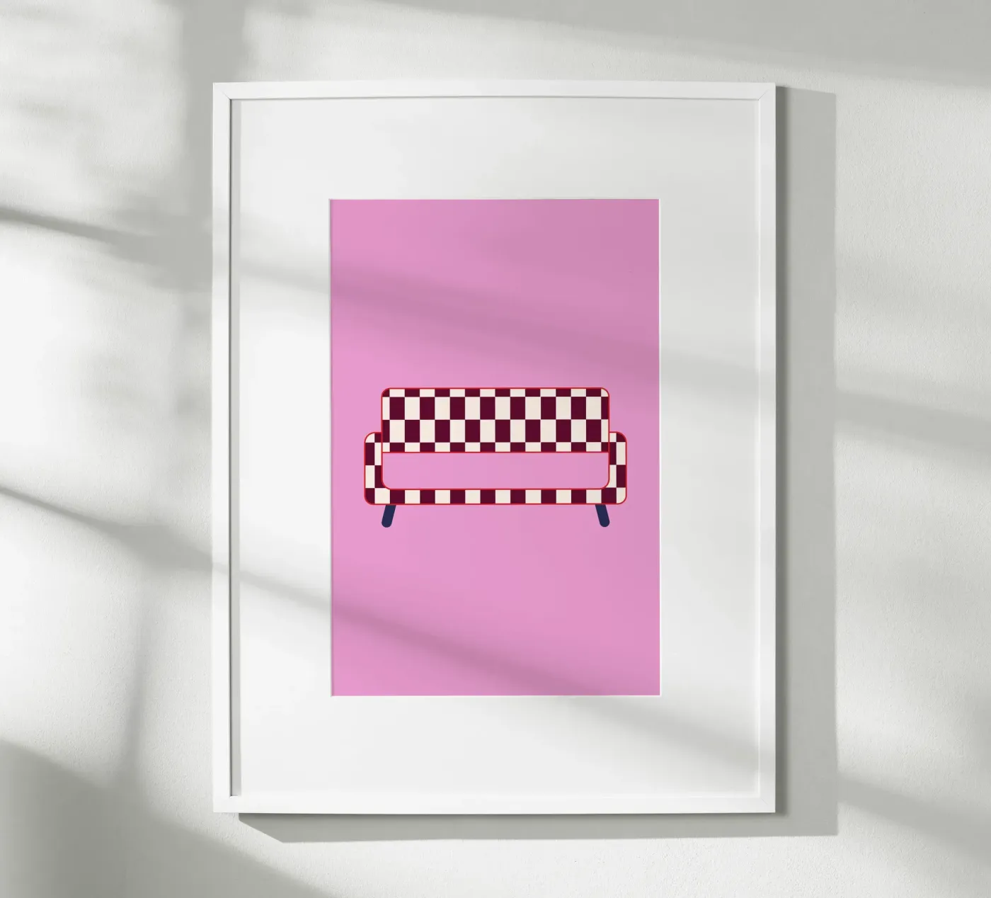 Checked Sofa Poster von janamossmann
