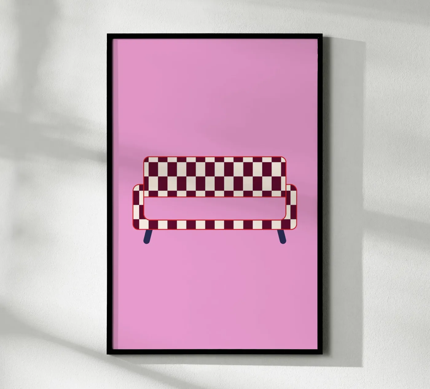 Checked Sofa Poster von janamossmann