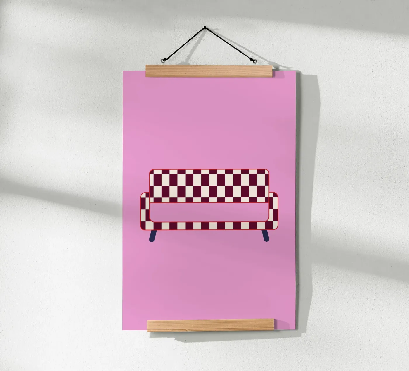 Checked Sofa Poster von janamossmann