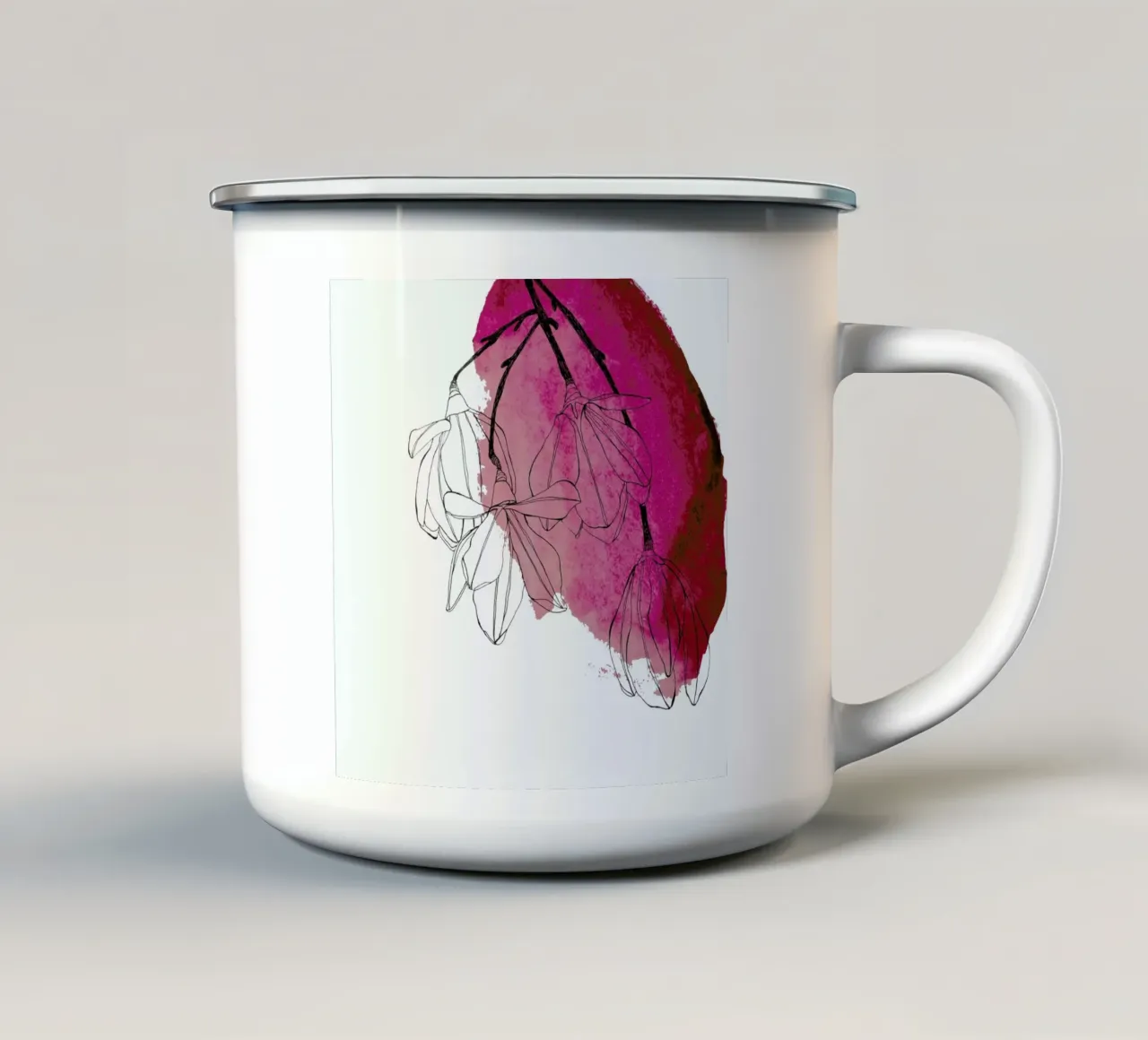 Magnolia tazza in smalto da Morgan Kendall
