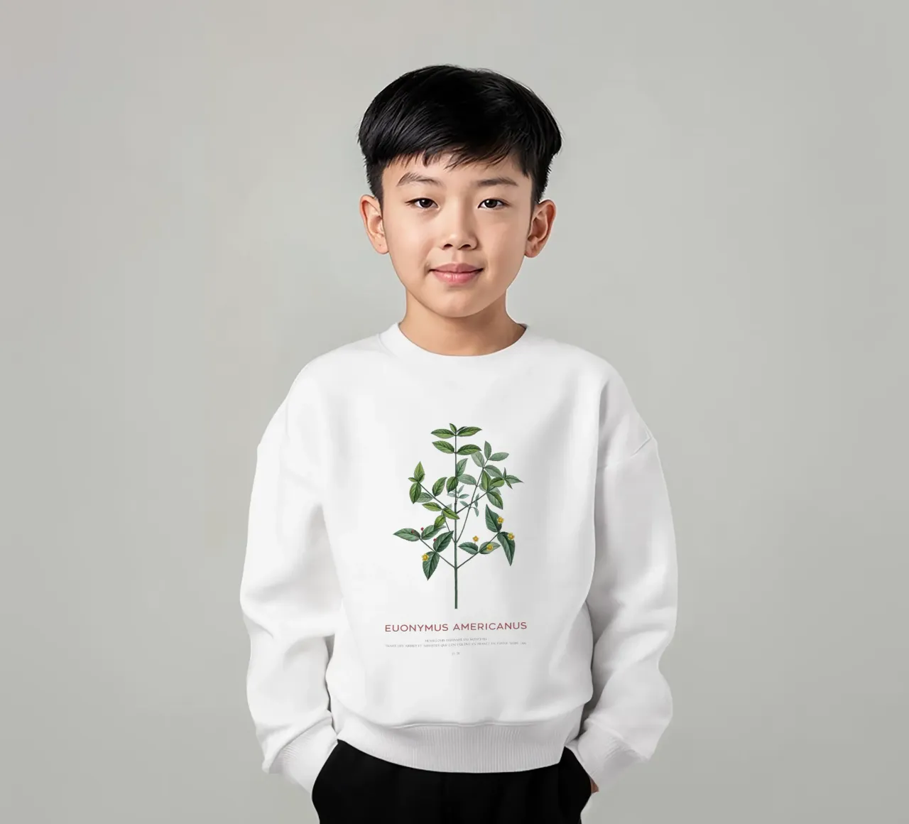 Cespuglio di fragole americane o Euonymus Americanus felpa bambino da Vintagrafica