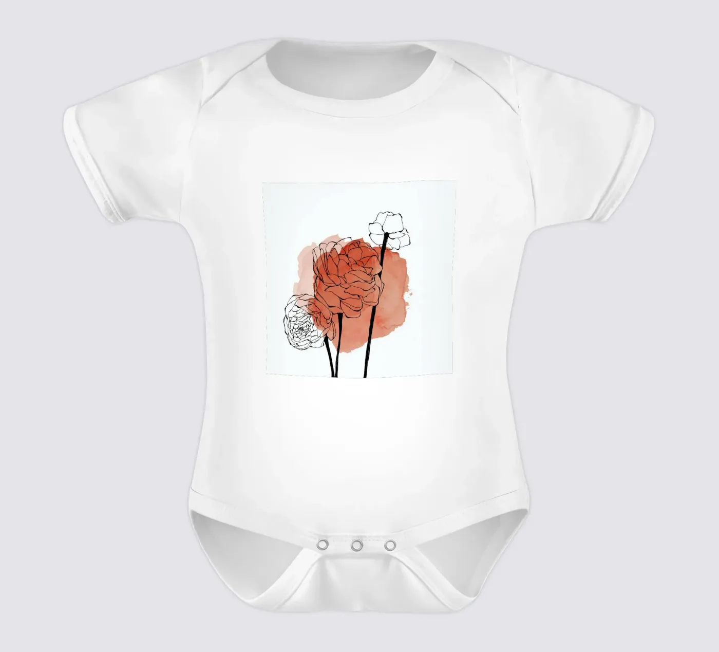 Ranunculus body neonato maniche corte da Morgan Kendall