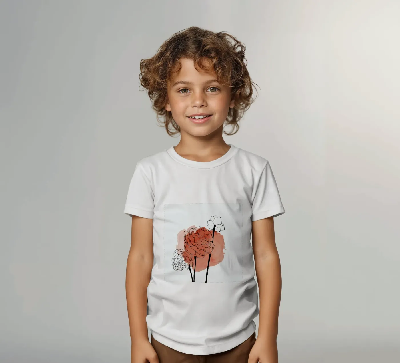 Ranunculus kinder t-shirt van Morgan Kendall