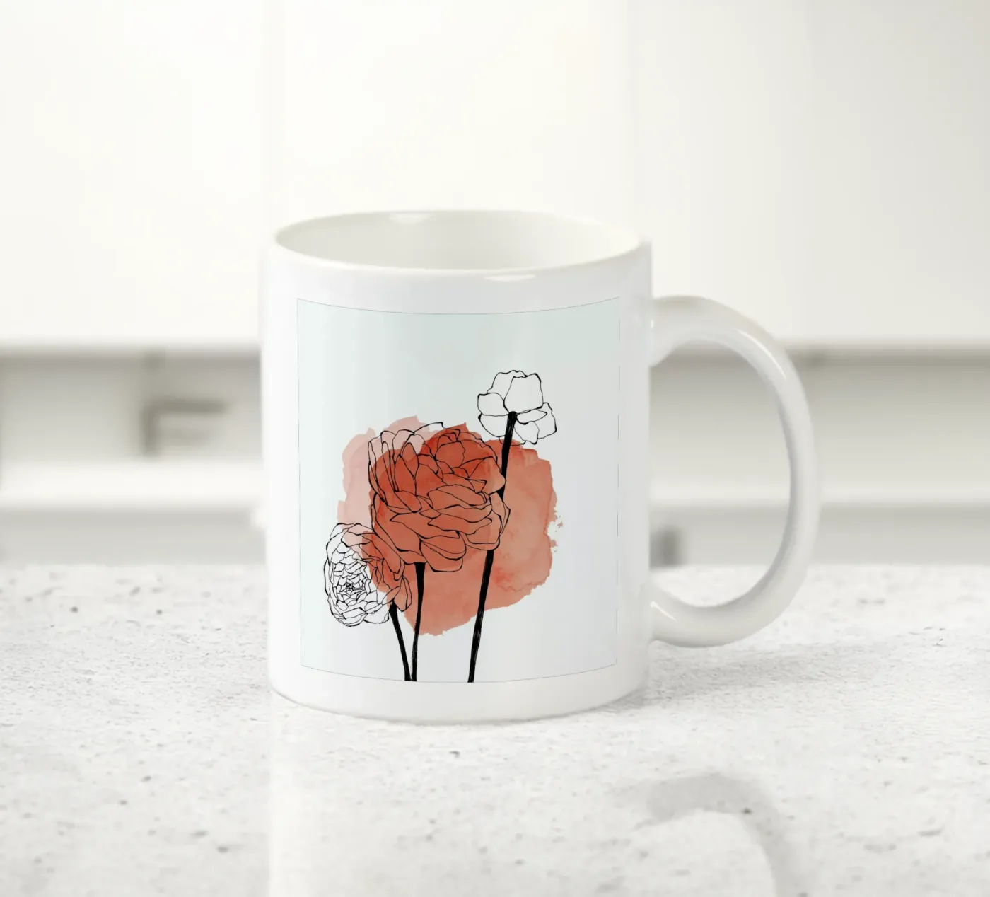 Ranunculus ceramic mug by Morgan Kendall