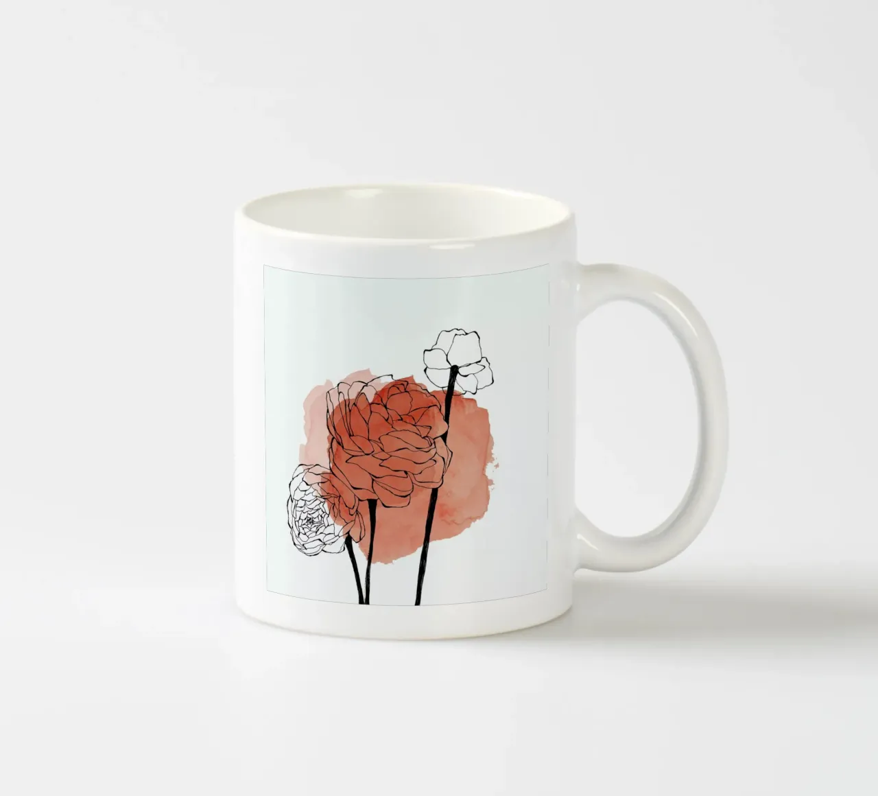 Ranunculus ceramic mug by Morgan Kendall