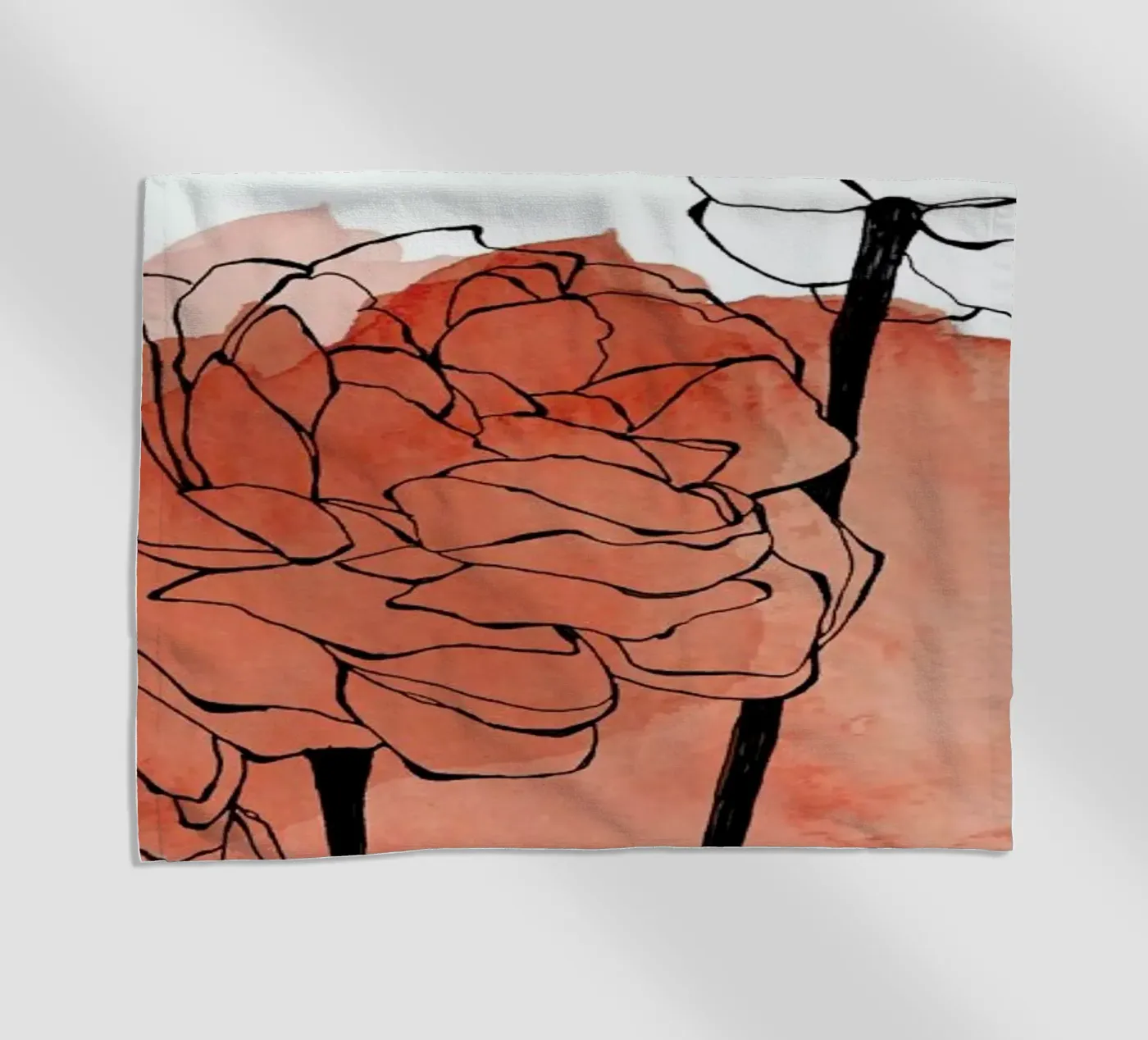 Ranunculus beach towel by Morgan Kendall
