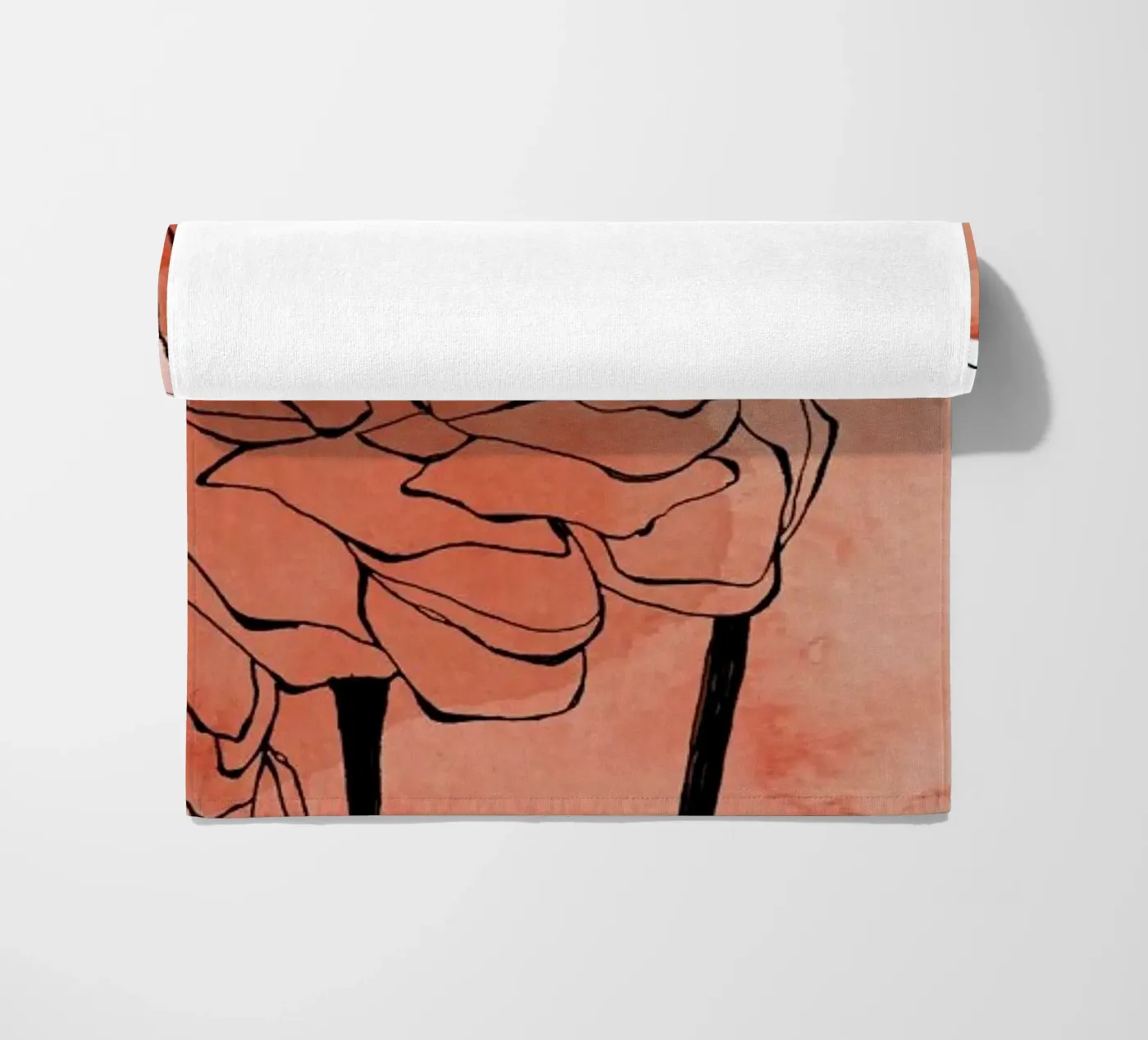 Ranunculus beach towel by Morgan Kendall