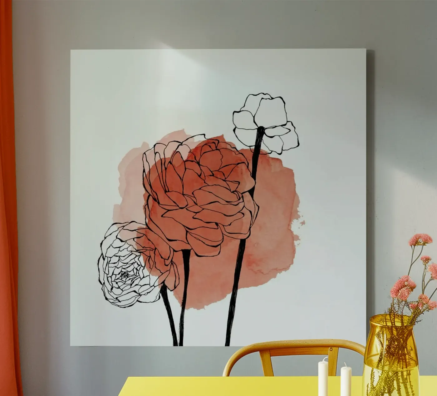 Ranunculus canvas by Morgan Kendall