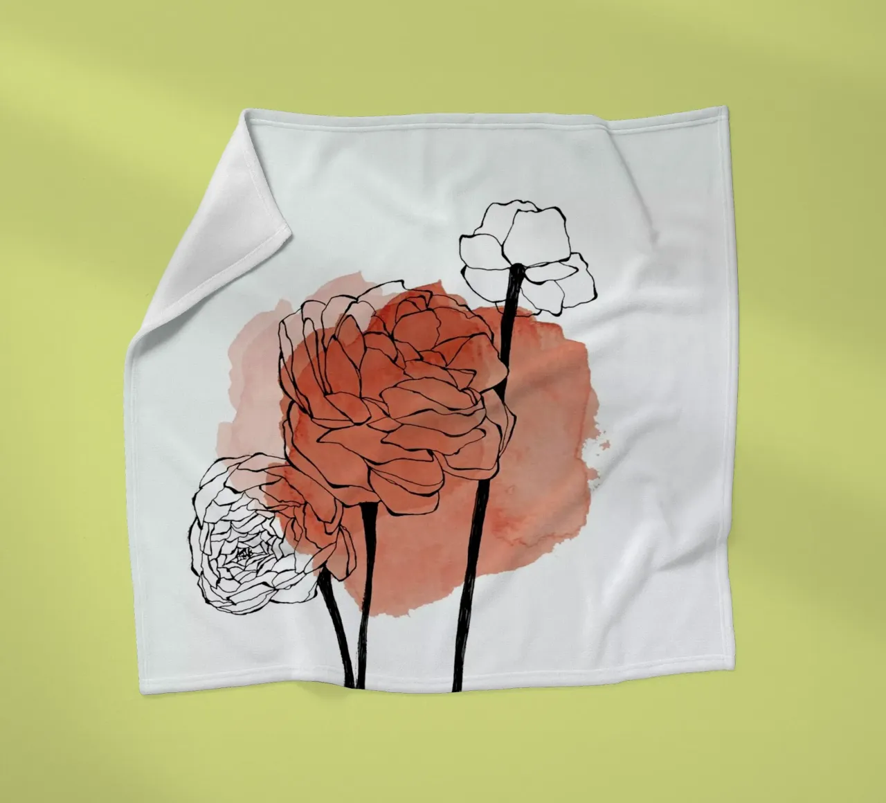 Ranunculus fleecedeken van Morgan Kendall