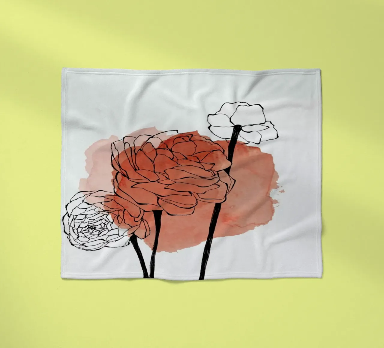 Ranunculus fleecedeken van Morgan Kendall