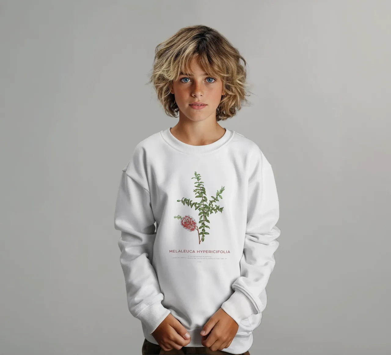 Arbusto a collinetta o Melaleuca Hypericifolia felpa bambino da Vintagrafica