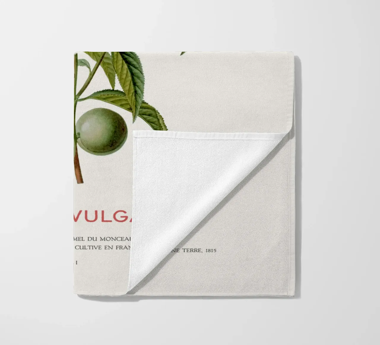 Peach or Persica Vulgaris beach towel by Vintagrafica