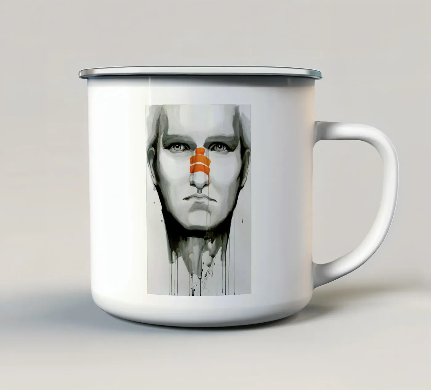 Determination enamel mug by Rebekka