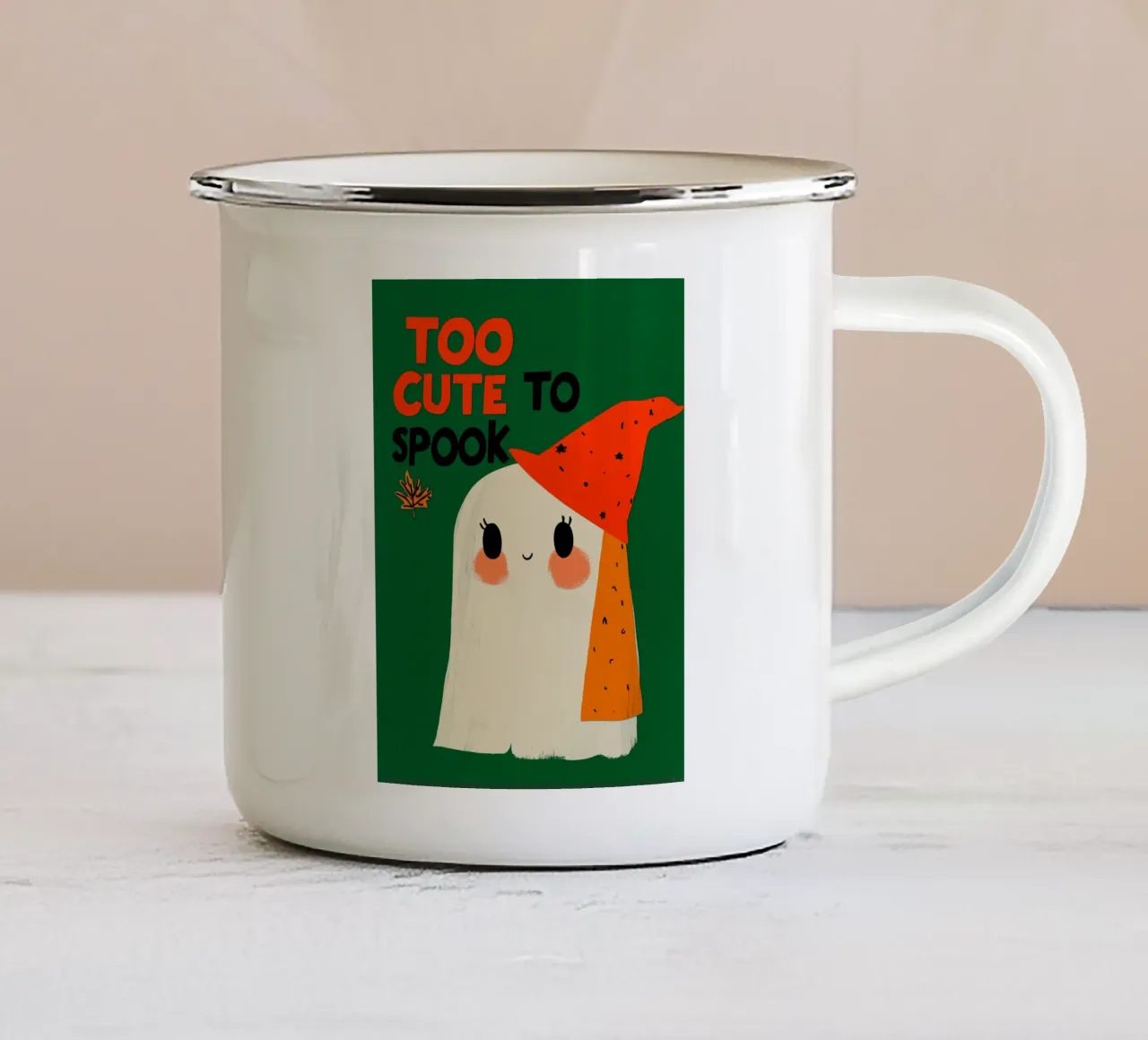 Too Cute To Spook (Version 2) tazza in smalto da treechild