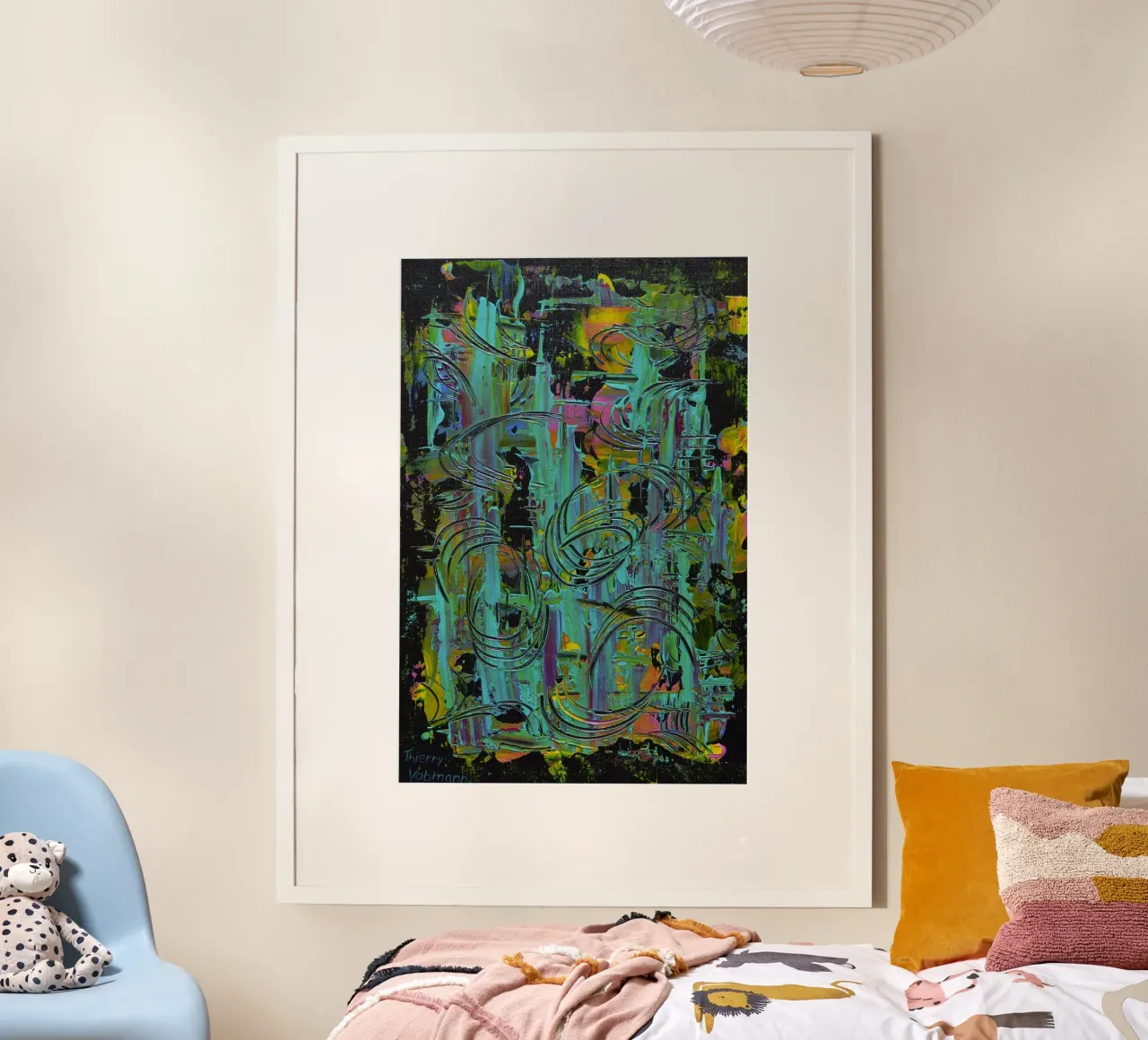IDEAL GIFT 15 poster con telaio in plastica da Thierry Vobmann Abstract painting