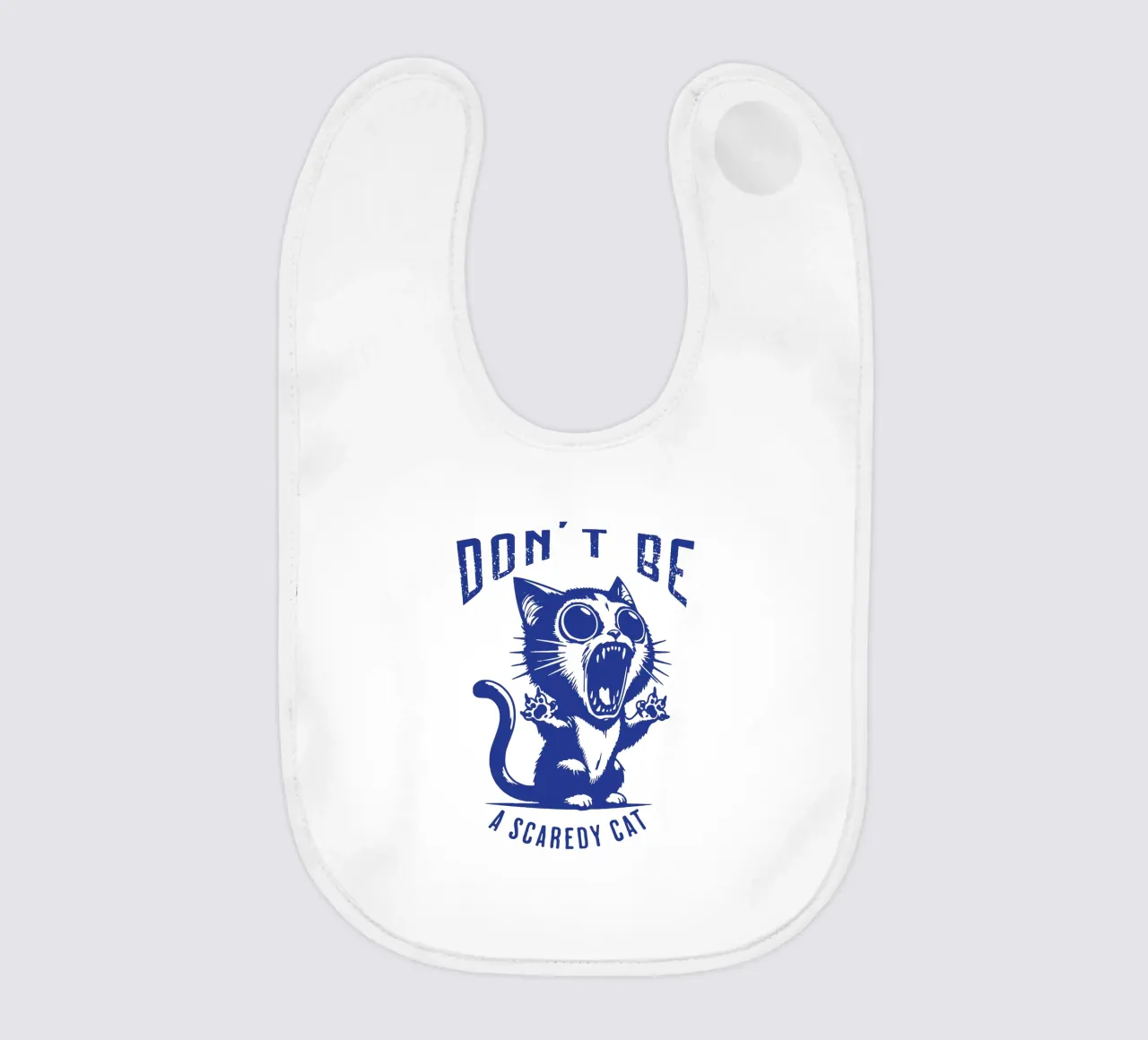 Don't Be a Scaredy Cat baby bib by Gunawan Rb