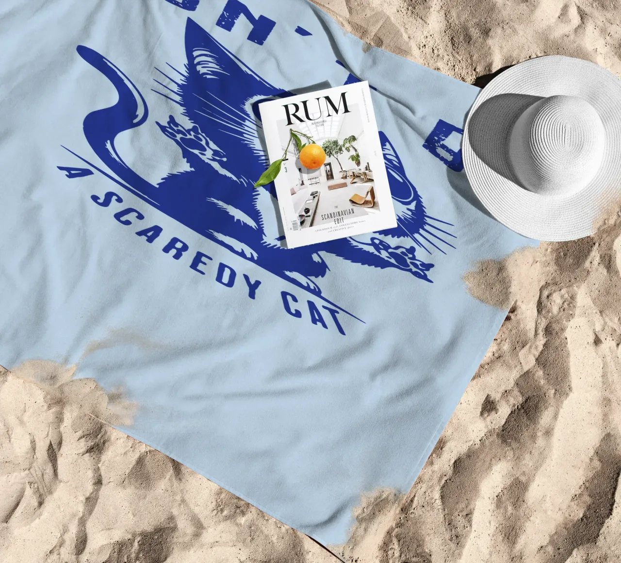 Ne soyez pas un chat effrayé serviette de plage de Gunawan Rb