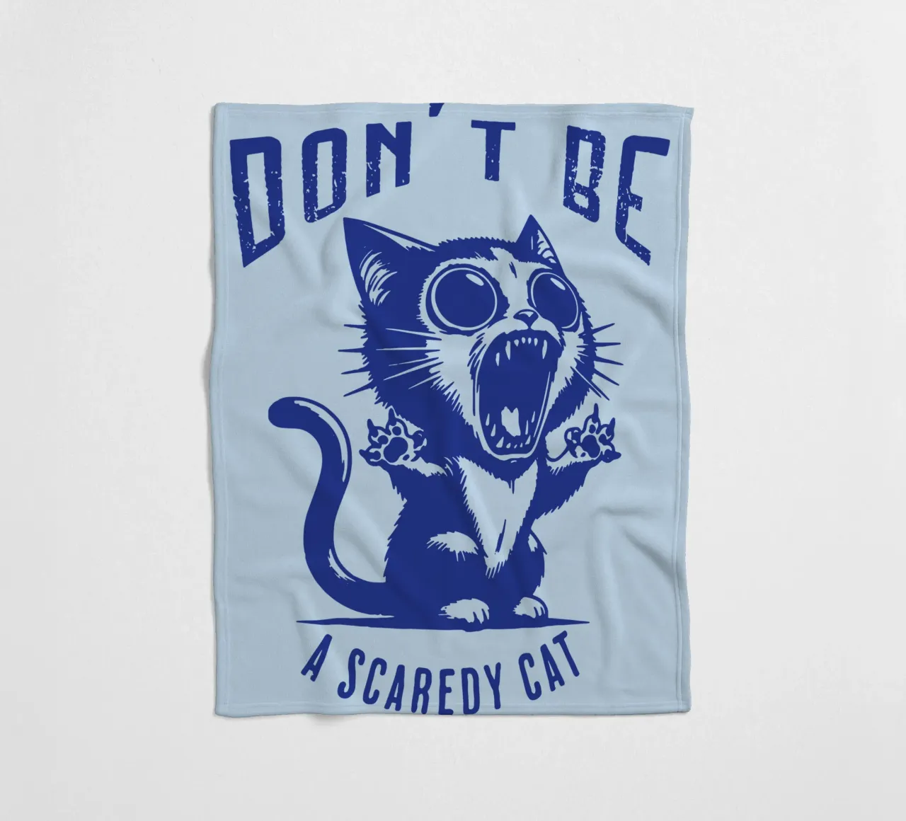 Don't Be a Scaredy Cat fleece blanket by Gunawan Rb