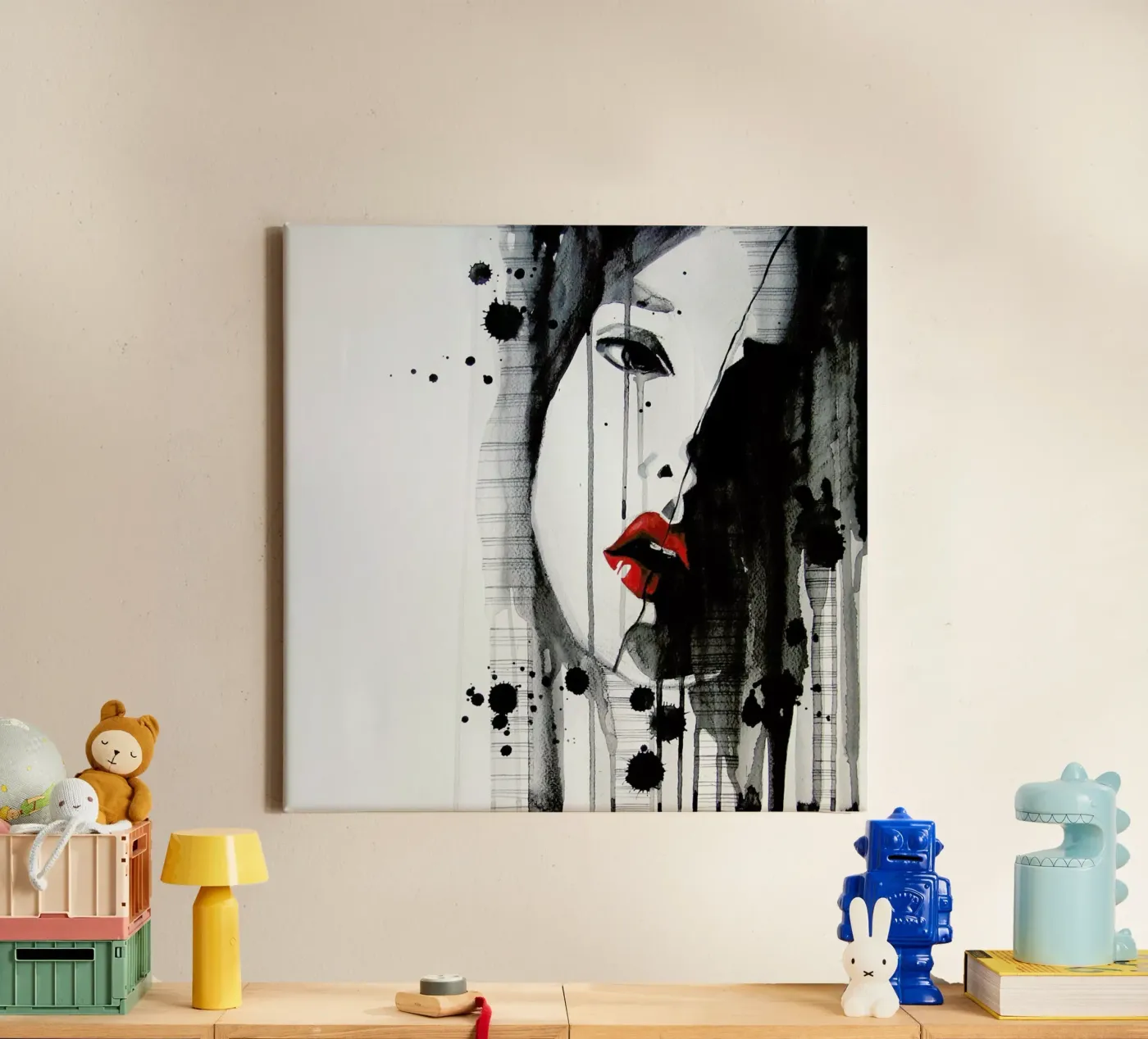 Doubt canvas van Rebekka