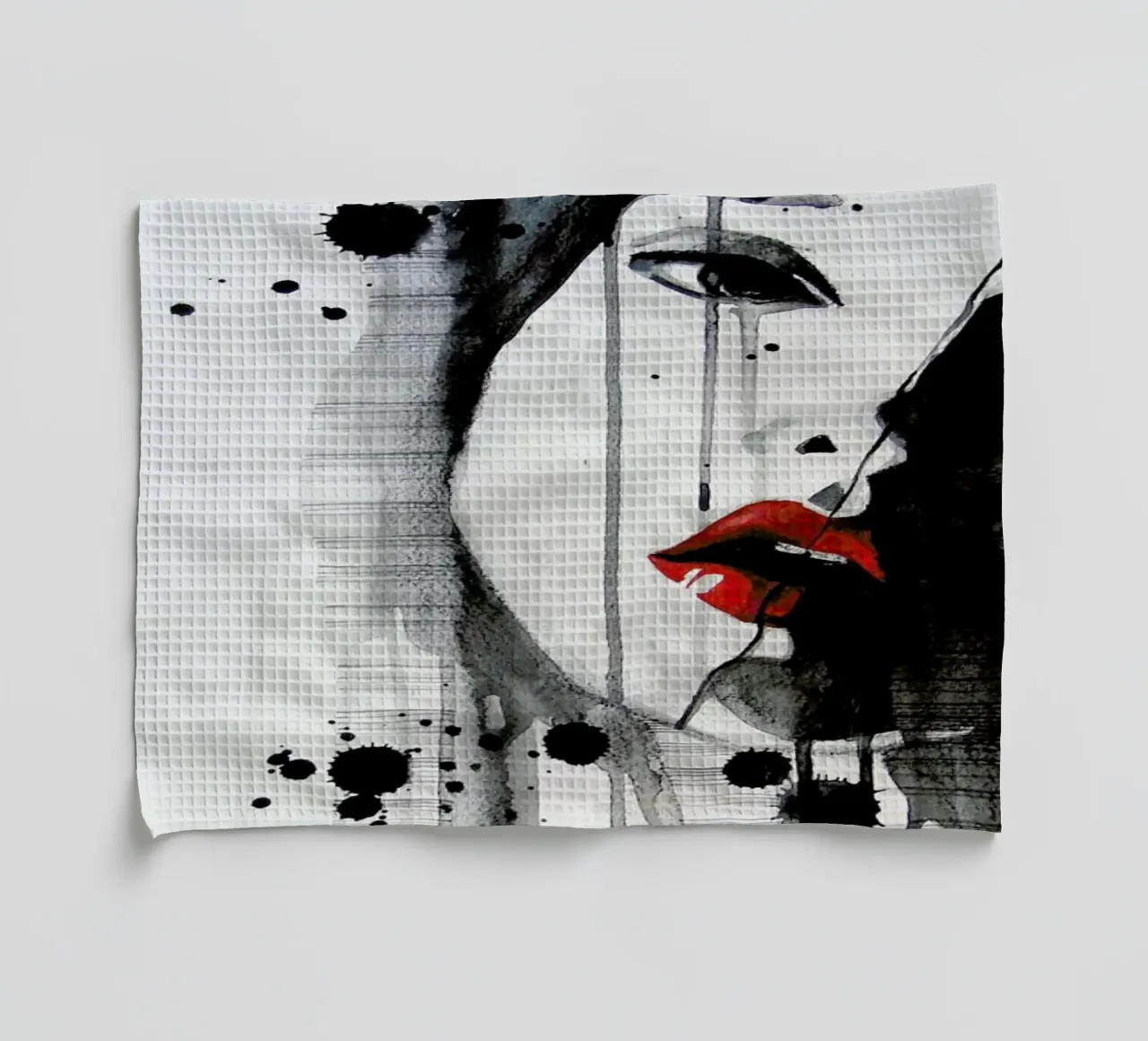 Doubt tea towel by Rebekka