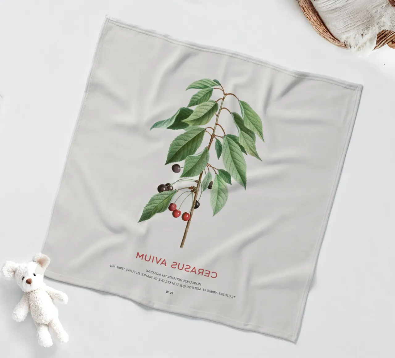 Wildkirsche oder Cerasus Avium Fleecedecke von Vintagrafica