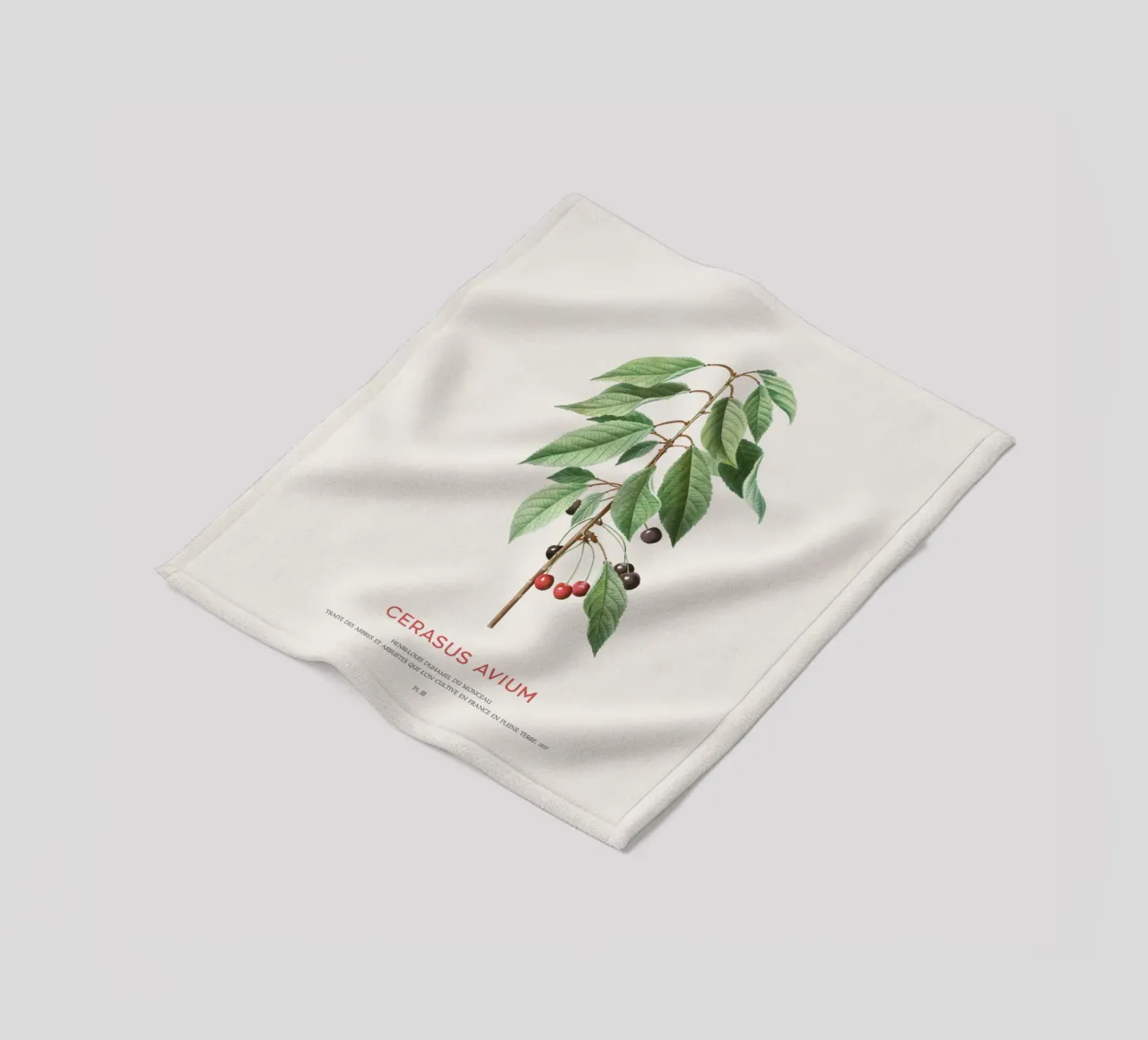 Wildkirsche oder Cerasus Avium Fleecedecke von Vintagrafica