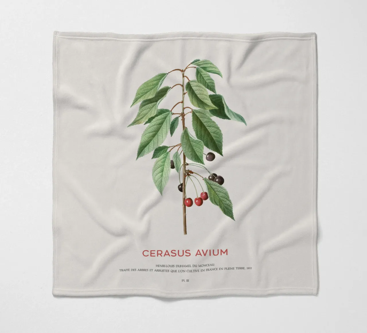 Wildkirsche oder Cerasus Avium Fleecedecke von Vintagrafica