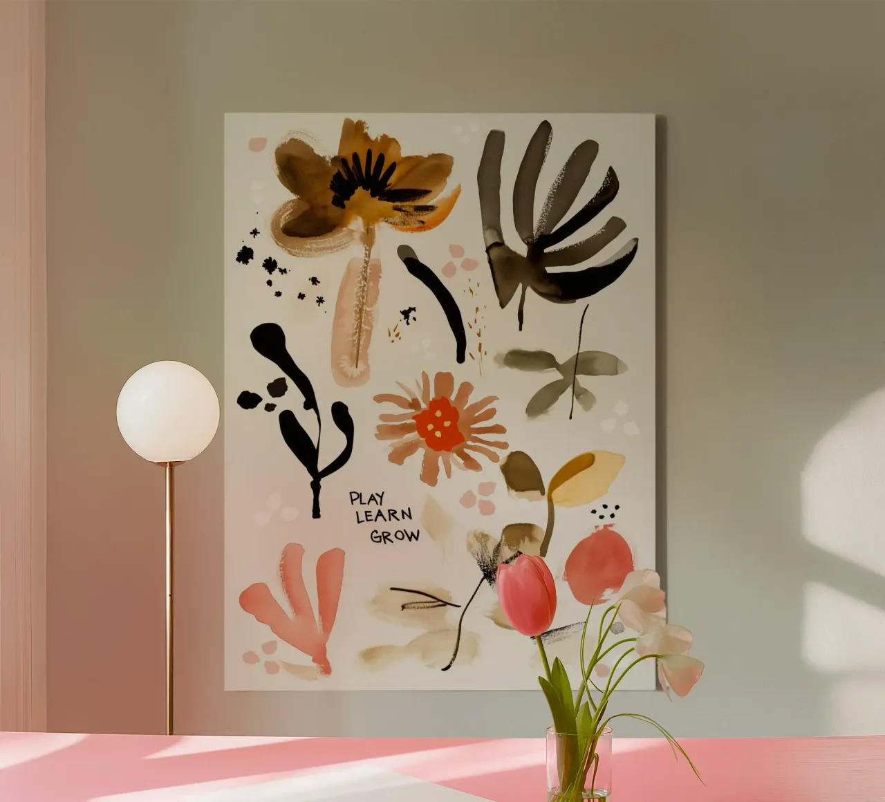 Play Learn Grow tela con Cornice a cassetta da treechild