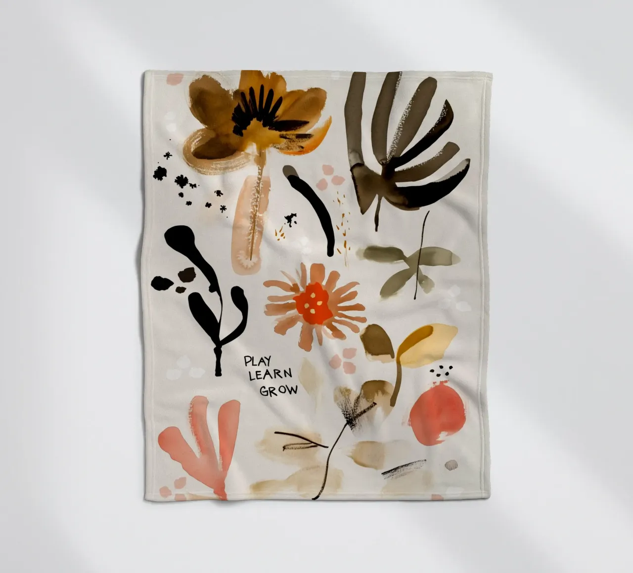 Play Learn Grow coperta in pile da treechild